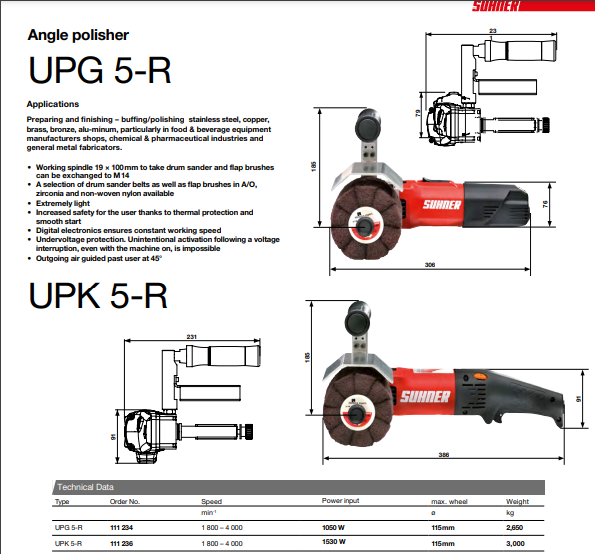 Máy đánh bóng Suhner UPK 5 R 111236