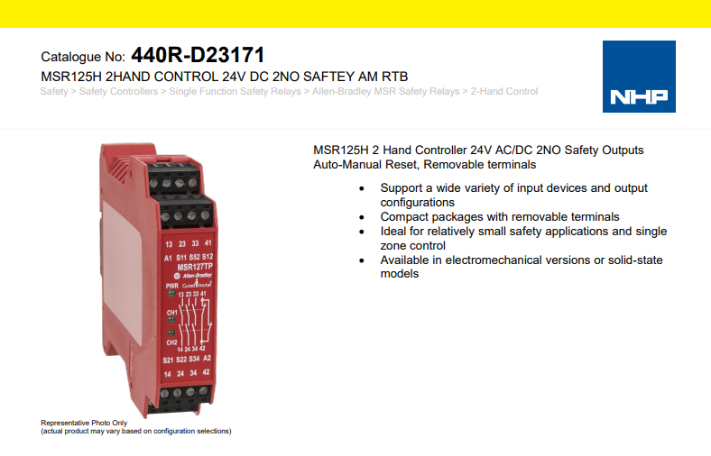Rơle an toàn Allen Bradley 440R-D23171