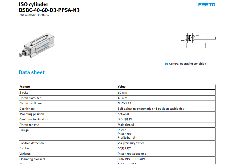 Xy lanh FESTO DSBC-40-60-D3-PPSA-N3